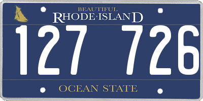 RI license plate 127726