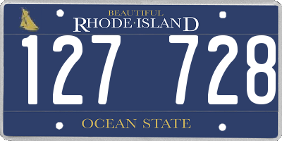 RI license plate 127728