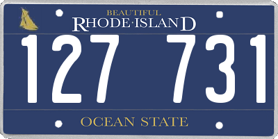 RI license plate 127731
