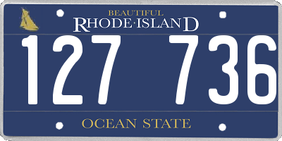 RI license plate 127736