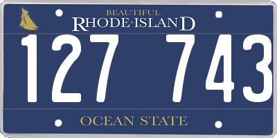 RI license plate 127743