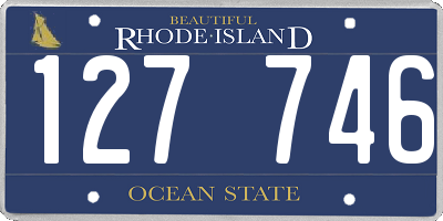 RI license plate 127746