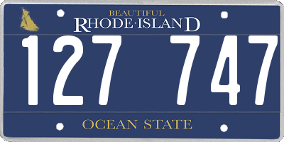RI license plate 127747