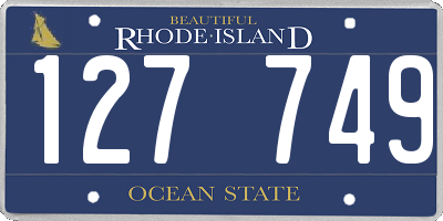 RI license plate 127749
