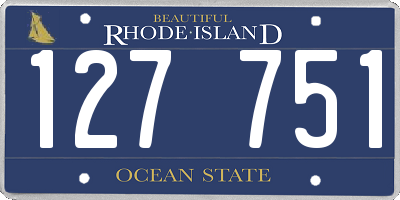 RI license plate 127751