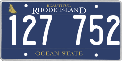 RI license plate 127752