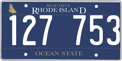 RI license plate 127753