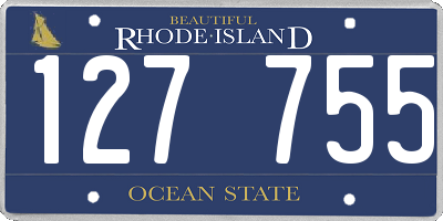 RI license plate 127755