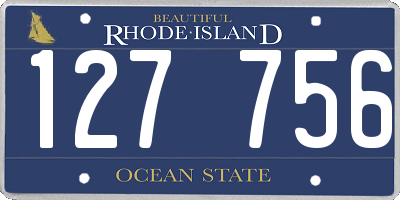 RI license plate 127756
