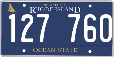 RI license plate 127760