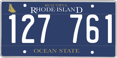 RI license plate 127761