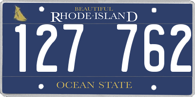 RI license plate 127762
