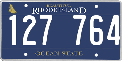RI license plate 127764