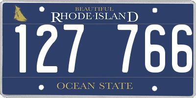 RI license plate 127766