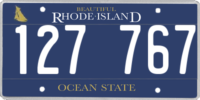 RI license plate 127767