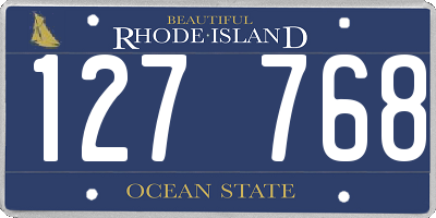 RI license plate 127768