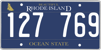 RI license plate 127769