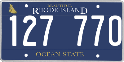 RI license plate 127770