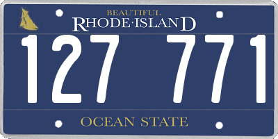 RI license plate 127771