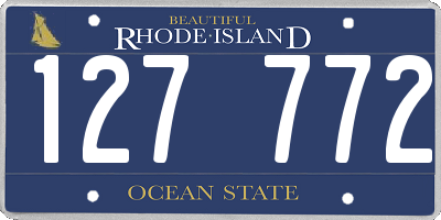 RI license plate 127772