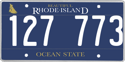 RI license plate 127773