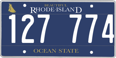 RI license plate 127774