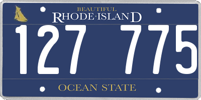 RI license plate 127775