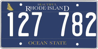 RI license plate 127782