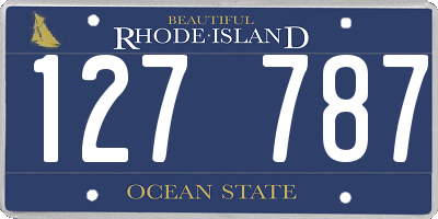 RI license plate 127787