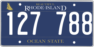 RI license plate 127788
