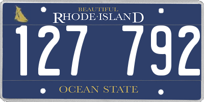 RI license plate 127792