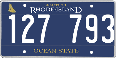RI license plate 127793