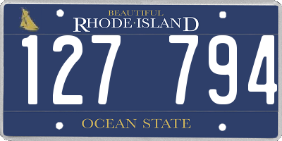 RI license plate 127794