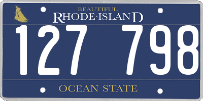 RI license plate 127798