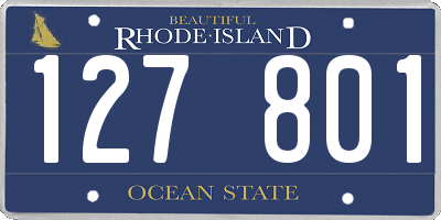 RI license plate 127801