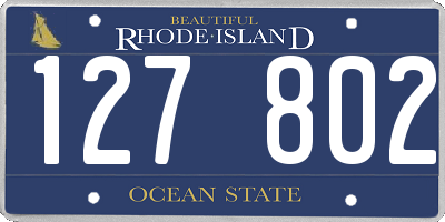 RI license plate 127802