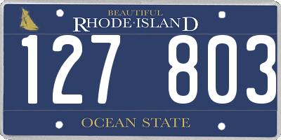 RI license plate 127803