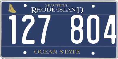 RI license plate 127804