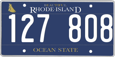 RI license plate 127808
