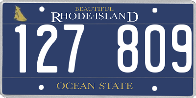 RI license plate 127809