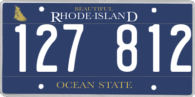 RI license plate 127812