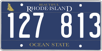 RI license plate 127813