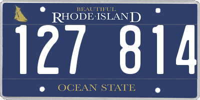 RI license plate 127814