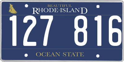 RI license plate 127816