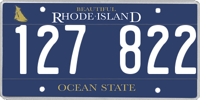 RI license plate 127822