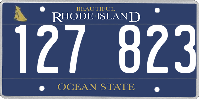 RI license plate 127823
