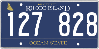 RI license plate 127828