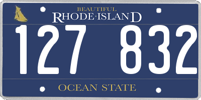 RI license plate 127832