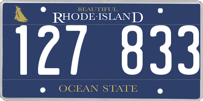 RI license plate 127833