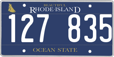 RI license plate 127835